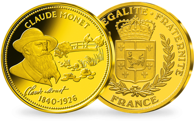 Frappe dorée à l'or pur «Claude Monet»