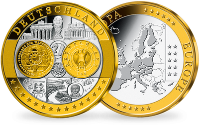 Première frappe en hommage à l'Euro en cuivre argenté: «Allemagne»
