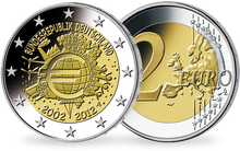 La monnaie de 2 Euros «10 ans de l'Euro»