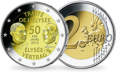 Monnaie de 2 Euros «Le cinquantenaire du Traité de l'Élysée» France 2013