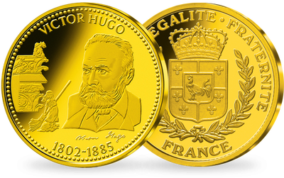 Frappe en or pur Nos Grands Hommes: «Victor Hugo 1802-1885»