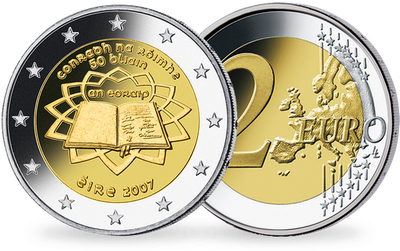 Monnaie de 2 Euros «50 ans du traité de Rome» Irlande 2007 