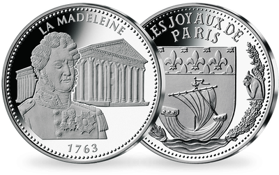 Frappe en argent Les Joyaux de Paris: «La Madeleine - Louis-Philippe»