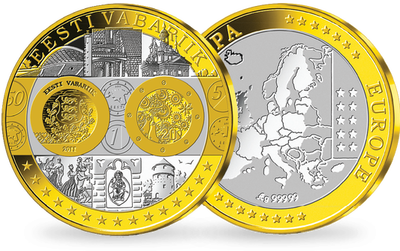 Première frappe en hommage à l'Euro en argent le plus pur: «Estonie»