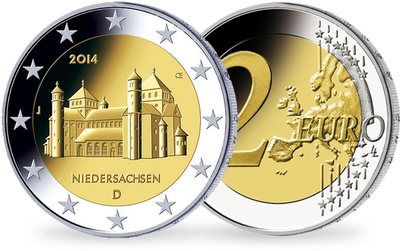 Monnaie de 2 Euros «Basse Saxe-église Saint Michel à Hildesheim» Allemagne 2014 
