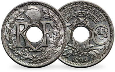 La monnaie de 25 centimes «Lindauer», véritable monnaie de la Grande Guerre 1914-1918 