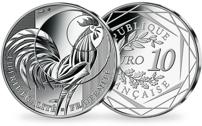 La monnaie officielle française 10 Euros argent Coq 2016 