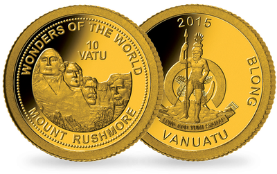 Les plus petites monnaies en or du monde « Le Mont Rushmore »