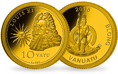 Monnaie 10 Vatu en or pur 