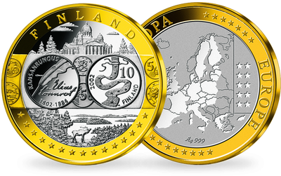 Première frappe en hommage à l'Euro en argent le plus pur: «Finlande»