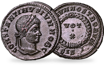 Monnaie Romaine en bronze «Constantius Gallus»
