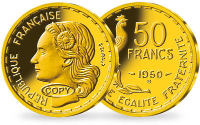 Frappe en or pur «50 Francs Guiraud»
