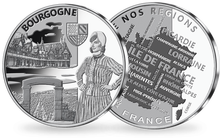 La frappe en argent pur Trésors de nos Régions «Bourgogne» 