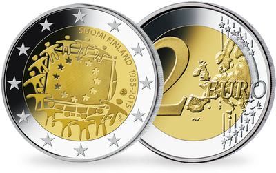 Monnaie de 2 Euros «30 ans du drapeau européen» Finlande 2015