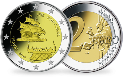 Monnaie de 2 Euros «500e anniversaire du premier contact entre le Portugal et le Timor» Portugal 2015 