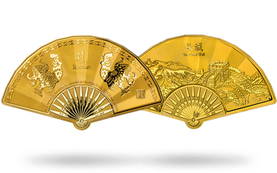 Frappe en cuivre dorée à l'or pur «Signe astrologique Chinois»