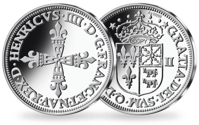 Monnaie en argent « 1/4 d'écu du Béarn Henri IV »
