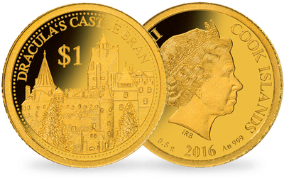 Monnaie en or pur « Château de Dracula » 