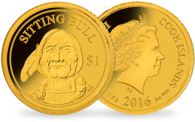 Monnaie de 1 Dollar en or pur «Sitting Bull» Cook 2016