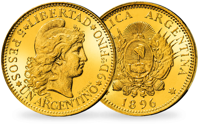 Monnaie de 5 Pesos en or massif «Libertad»