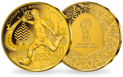 Monnaie 200 Euros or « Coupe du monde de la FIFA 2018 TM » France
