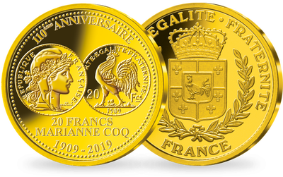 Un magnifique hommage au dernier Franc Or ! La frappe en or 