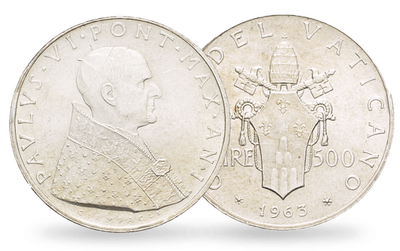 Monnaie de 500 Lires «Pape Paul VI» Vatican 1963