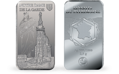 Lingot en argent pur « Notre Dame de la Garde »