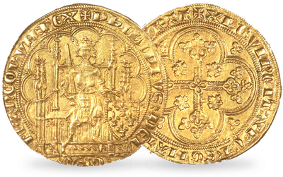 Monnaie ancienne en or «Ecu d'or à la chaise - Philippe VI»