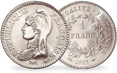 Monnaie ancienne «1 Franc République 1992»