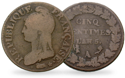 Monnaie ancienne « 5 centimes Dupré »