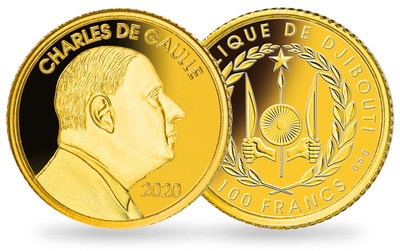 Monnaie officielle en or pur « Charles de Gaulle » 2020