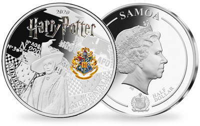 Monnaie officielle argentée et colorisée «Harry Potter - Minerva McGonagall » 2020 