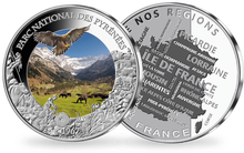 Frappe en argent colorisé « Parc national des Pyrénées »
