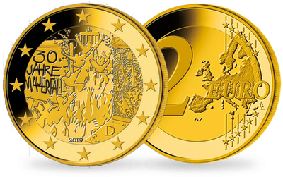 Pièce de 2€ dorée « 30ème anniversaire de la chute du Mur de Berlin » Allemagne 2019