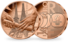 Monnaie de 1/4 Euro en acier cuivré «PARIS 2024 - De Tokyo à Paris» 2021