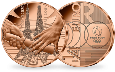 Monnaie de 1/4€ 2021 « PARIS 2024 - Handover de Tokyo à Paris »