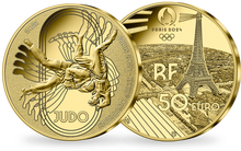 Monnaie de 50 Euros en or pur «PARIS 2024 - Les Sports: Judo» 2021 