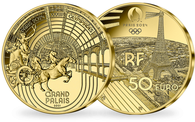 Monnaie de 50 Euros en or pur «PARIS 2024 - Série Héritage: Le Grand Palais» 2021 