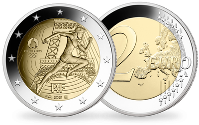 Monnaie commémorative de 2€ - Jeux Olympiques Paris 2024 - BE