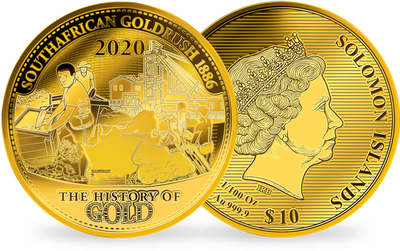 Monnaie en or «La ruée vers l'or en Afrique du Sud» 