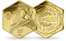 Monnaie de 250 Euros hexagonale en or pur BU «Marianne - JO de PARIS 2024» 2021