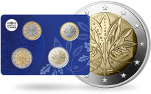 Set de 4 monnaies de 1€ et 2€ «Nouvelle face Nationale » 2022 