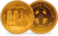 Monnaie en or le plus pur «Couronne impériale» Togo 2021