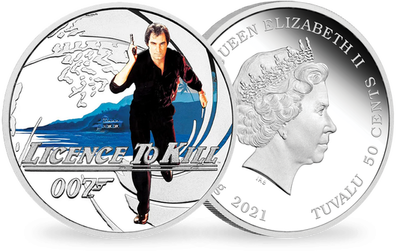 Monnaie en argent pur & colorisée «James Bond 007 - Permis de tuer» 2021 