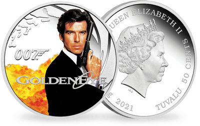 Monnaie en argent pur & colorisée «James Bond 007 - GoldenEye» 2021 