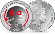 Monnaie argentée de la coupe du Monde de la FIFA Qatar 2022™ «Tunisie»
