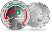 Monnaie argentée de la coupe du Monde de la FIFA Qatar 2022™ «Maroc»