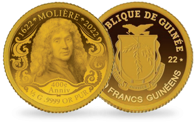 Monnaie en or pur «  Molière » 2022