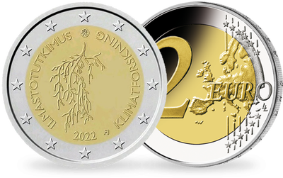 Monnaie de 2 Euros «Recherche sur le climat en Finlande» 2022